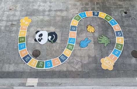 汉寿地面游戏彩绘