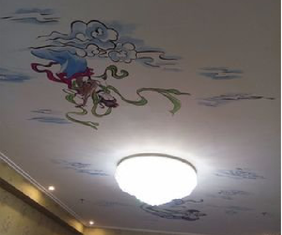 汉寿如何快速绘制天花板上的手绘墙？