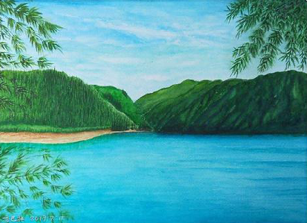 汉寿在墙绘中，如何绘画绿水青山？