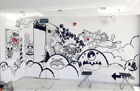 汉寿手绘墙并非传统涂鸦。